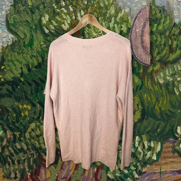 Halogen V-Neck Sweater in Pink Size M - Picture 2 of 5